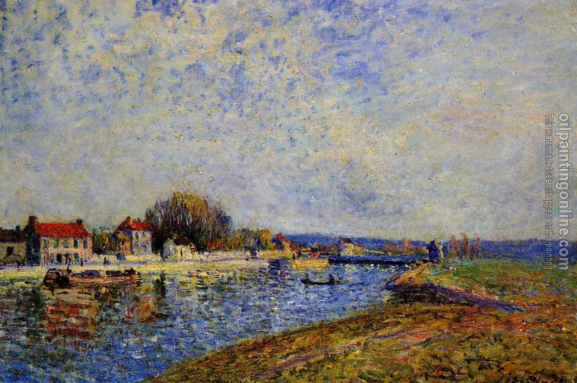 Sisley, Alfred - The Dam, Loing Canal at Saint-Mammes